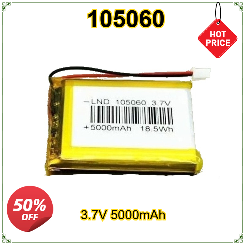 105060 3.7V 5000mAh polimer Li - Renewable Energy Sources ulasan dan harga