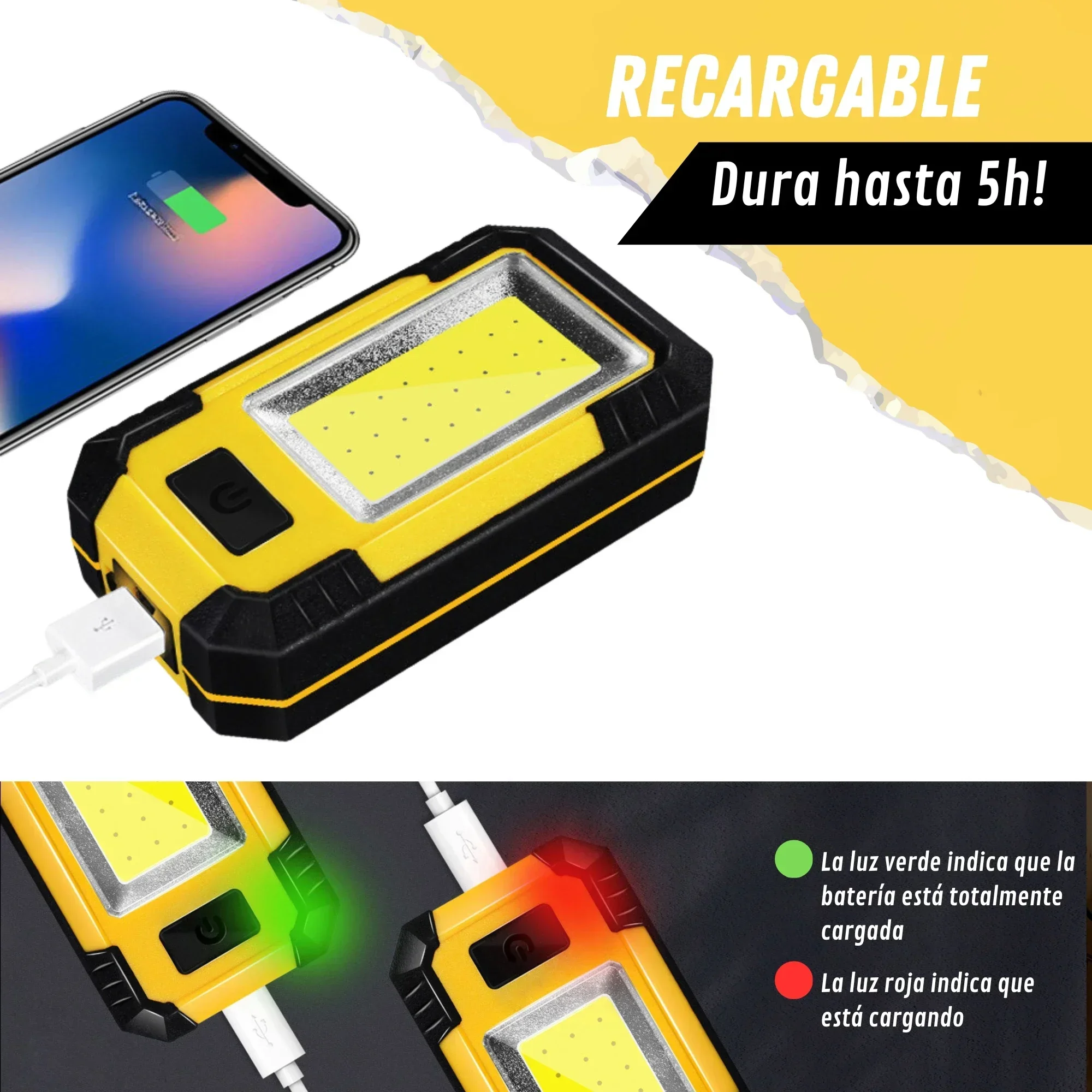 Lampu Kerja Isi Ulang 4000MAH  - Renewable Energy Sources ulasan dan harga